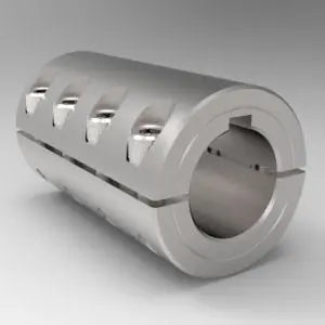 1-3/8" X 1-3/8" Two-Piece Split Clamp-Type Rigid Shaft Coupling/Keyways, SS