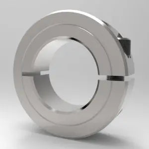 3/4" One-Piece Split Clamp-Type Shaft Collar, Aluminum