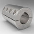 1-3/8" X 1-3/8" Two-Piece Split Clamp-Type Rigid Shaft Coupling/Keyways, SS