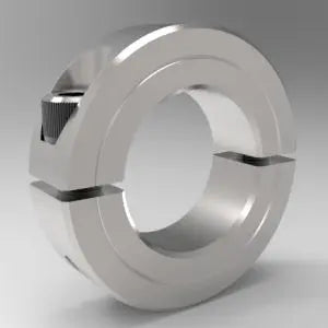 3-1/16" Two-Piece Split Clamp-Type Shaft Collar, Aluminum