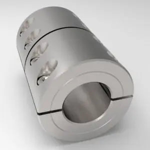 1-3/4" X 1-3/4" Three-Piece Split Clamp-Type Rigid Shaft Coupling,Stainless