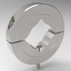5/8" Square Bore Shaft Mounting Collar Two-Piece Stackable (Cap), Stainless
