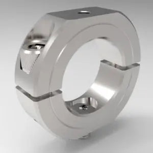 1-1/2" Shaft Mounting Collar Two-Piece Split Clamp-Type Stackable,Stainless