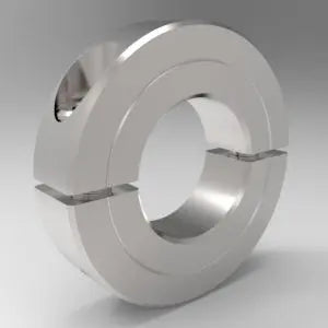 2" Two-Piece Split Clamp-Type Shaft Collar, Stainless Steel
