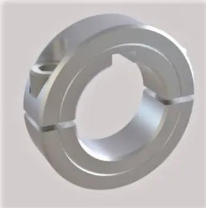 2 pc. split, Heavy Duty style, stainless collar w/ 40MM ID and 12MM keyway