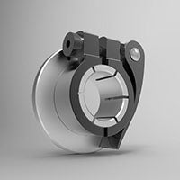 Precision-machined aluminum Python flange collar with 11/16 inch bore | 11/16" Aluminum Python Flange Collar | PYFA011