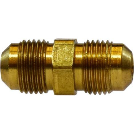 A brass male flare union fitting with 1/4 inch connection size - 1/4 Light Pattern Male Flare Union