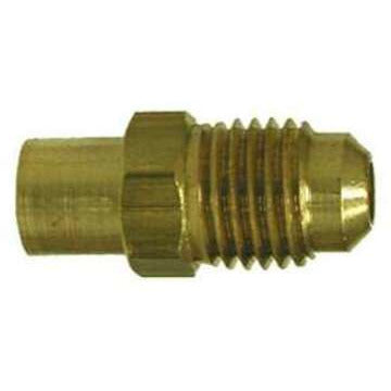 Adapter with flare x sweat connections for secure plumbing and tubing installations - 3/8 Flare x 1/4 Sweat Adapter