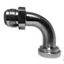 90 Degree -16 Male Joint Industry Council x 3/4 Code 62 Flange