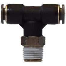 Composite swivel branch tee for push-in to MIP connections – 1/2 x 1/2 Push-In x Male Iron Pipe Tee.