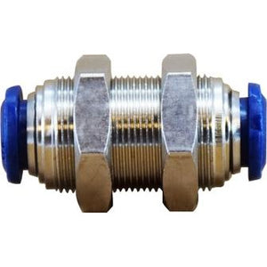 Durable 5/32-inch push-in bulkhead fitting for secure irrigation and plumbing connections, 5/32 Push-In Bulkhead Fitting.