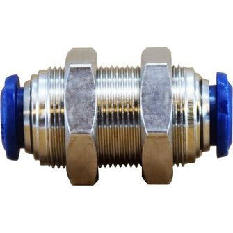 Durable 5/32-inch push-in bulkhead fitting for secure irrigation and plumbing connections, 5/32 Push-In Bulkhead Fitting.