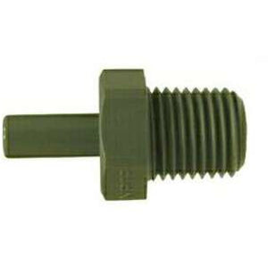 A 1/4 x 1/4 plastic stem x male iron pipe adapter - 1/4 x 1/4 Plastic Stem x Male Iron Pipe Adapter