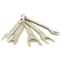 A set spanner wrenches in sizes 1/16, 1/4, 5/16, 3/8, and 1/2 inches - 1/16-1/4-5/16-3/8-1/2 Spanner Wrenches