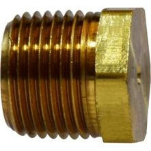 Brass hex head solid plug for sealing pipe openings – 3/4 Brass Solid Hex Head Plug.