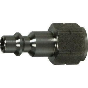 A stainless steel 1/4 body 1/4 female iron pipe industrial plug with precision-machined threads. 1/4 Body 1/4 Female Iron Pipe Industrial Stainless Steel Plug