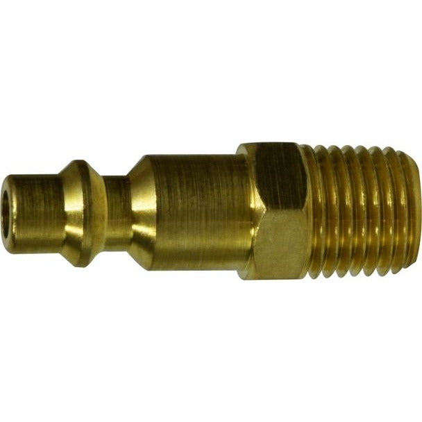A brass male iron pipe industrial plug with precision machined threads. 1/4 Body 1/4 Male Iron Pipe Industrial Brass Plug