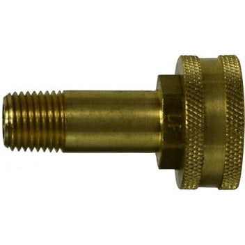 A brass garden hose adapter - 3/4 x 1/2 Female Garden Hose x Male Iron Pipe Swivel Adapter Lead Free