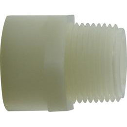 3/4 Female Garden Hose x 3/4 Male Iron Pipe White Nylon Adapter