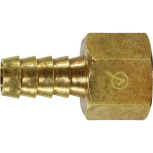A brass hose barb x female iron pipe adapter lead free with barbed connections. - 3/4 x 3/4 Hose Barb x Female Iron Pipe Adapter Lead Free