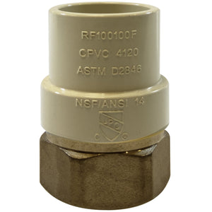 Durable lead-free adapter - Lead-Free 1 Chlorinated Polyvinyl Chloride x 1 Brass Female Iron Pipe Adapter
