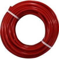 A coil of red nylon air brake tubing. - 1/2 Type B Air Brake Tubing-Red