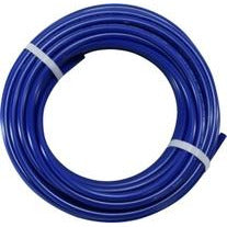 A coil of blue nylon air brake tubing. - 1/2 Blue - Air Brake Tubing 50 Feet