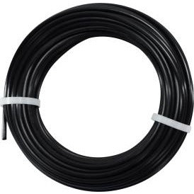 A coil of black nylon air brake tubing. - 3/4 Black - Air Brake Tubing 50 Feet