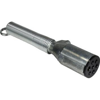 7-Way Single Grip Trailer Plug with Spring Guard – Durable towing connector for trailers and RVs - 7-Way Single Grip Plug with Spring Guard