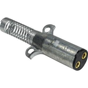 2-pole double grip metal plug with spring guard