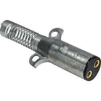 2-pole double grip metal plug with spring guard