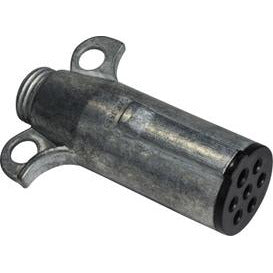 Heavy-duty 7-Way Trailer Plug with double grip, no spring guard – Towing accessory for safe trailer connections - "7-Way Double Grip Trailer Plug Without Spring Guard