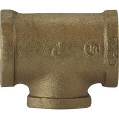 Bronze bullhead tee with connections for secure plumbing and pipe system installations - 1/2 x 3/4 Bronze Bullhead Tee
