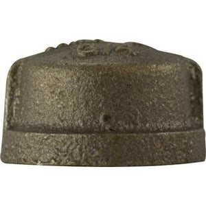 Bronze impeller cap designed to cover the end of a pipe, with a textured surface and a flanged connection.