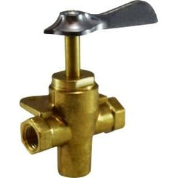1/4 Female Bottom Outlet 3-Way Valve Less Check