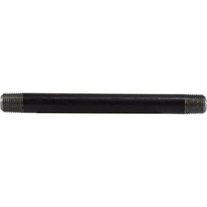 A black seamless schedule 80 steel black nipple pipe fitting - 1/8 x 9 Extra Heavy Seamless Schedule 80 Black Nipple