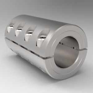 10mm X 10mm Metric Rigid Shaft Coupling Two-Piece Split Clamp-Type, SS