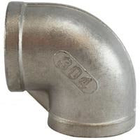 Durable 304 stainless steel elbow fitting, lead-free, for safe potable water and gas piping - 1 304 Stainless Steel Elbow