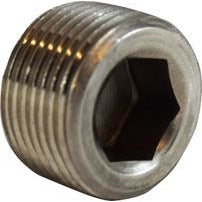 1/2 316 Stainless Steel Hex Countersunk Plug