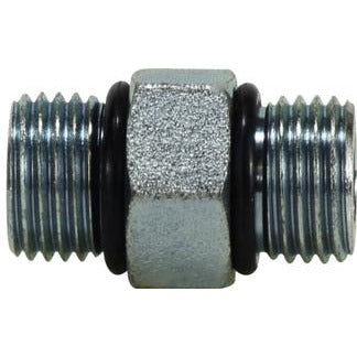 Hex nipple union with 3/4-16 male O-ring boss for secure pipe connections — 3/4-16 Male O-Ring Boss Hex Nipple Union