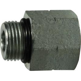 Straight O-ring boss reducer/expander fitting 1-5/16-12 x 9/16-18 Male O-Ring Boss x Female O-Ring Boss Straight Reducer/Expander