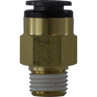 A male iron pipe DOT adapter with a push-fit end and male thread - 3/8 X 1/4 Push-In X Male Iron Pipe DOT Adapter Composite