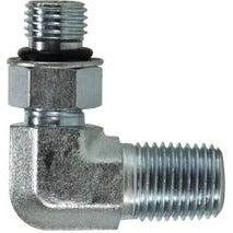 Steel 90-degree elbow 1-5/16-12 x 1 Male O-Ring Boss x Male National Pipe Thread 90 Elbow Steel Adapter 