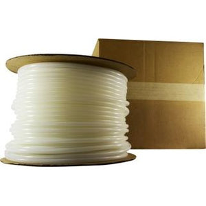 Flexible natural polyethylene tubing with a 3/8 outside diameter, designed for durable, low-pressure fluid and air transfer with excellent chemical resistance – 3/8 Outside Diameter Natural Polyethylene Tubing 1000