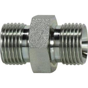 BSPP hex nipple – 5/8-14 × 1/2-14 British Standard Pipe Parallel Hexagonal Nipple