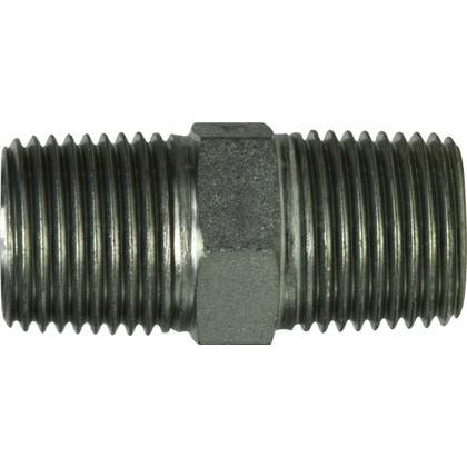 BSPT hex nipple – 5/8-14 Male British Standard Pipe Taper Hexagonal Nipple