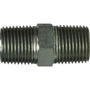 BSPT hex nipple – 3/8-19 Male British Standard Pipe Taper Hexagonal Nipple