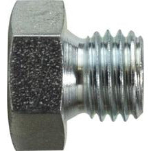 A steel hexagonal head plug with threaded detailing, designed for sealing threaded holes in various applications such as automotive and industrial - 26 x 1.5 Hex Head Plug Metric