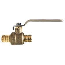 A lead-free brass full-port ball valve with PEX x PEX connection type, featuring a quarter-turn operation lever handle. - Lead Free 1/2 Pex x 1/2 Pex Reduced Bore Full