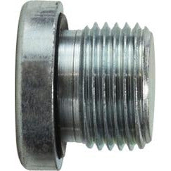 Slver-colored hex head plug with threaded connection 1/4-19 Hex Head Plug British Standard Pipe Parallel